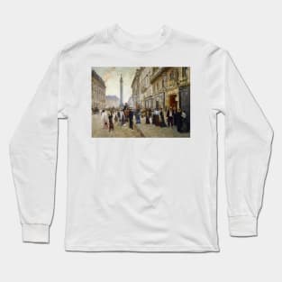 Paquin Workers Leave the House by Jean Beraud Long Sleeve T-Shirt